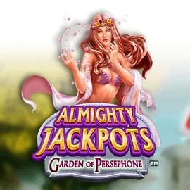 Almighty Jackpots: Garden of Persephone logo by Novomatic Clover Casino