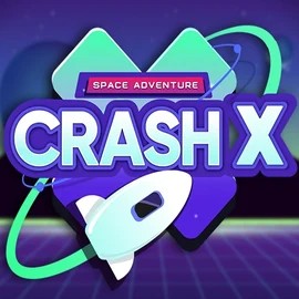 Crash X slot logo by Turbo Games at Clover Casino